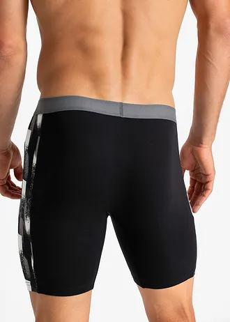 Lange boxershort met katoen (set van 2) • zwart gedessineerd • bonprix online shop