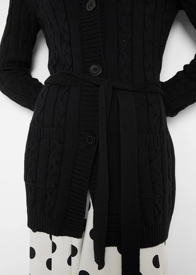 Gilet long en maille • noir • product-page.page-title-suffix