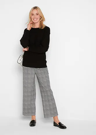 Svetr s netopýřími rukávy • černá • bonprix obchod