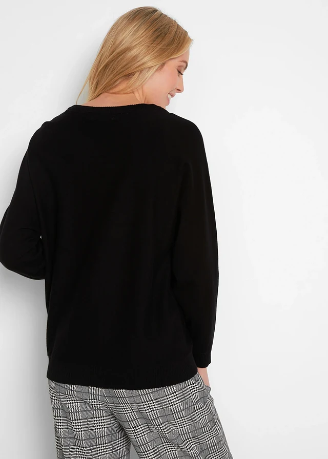 Trui met vleermuismouwen • zwart • product-page.page-title-suffix