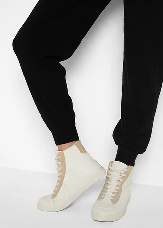 Těhotenské kalhoty z měkkého úpletu • černá • bonprix obchod