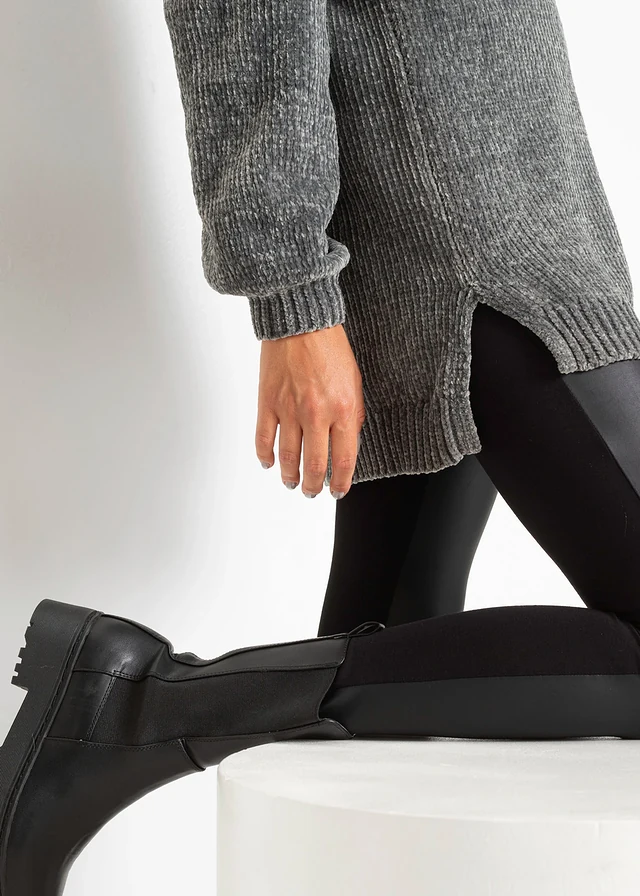 Lange trui van chenille • antraciet • product-page.page-title-suffix