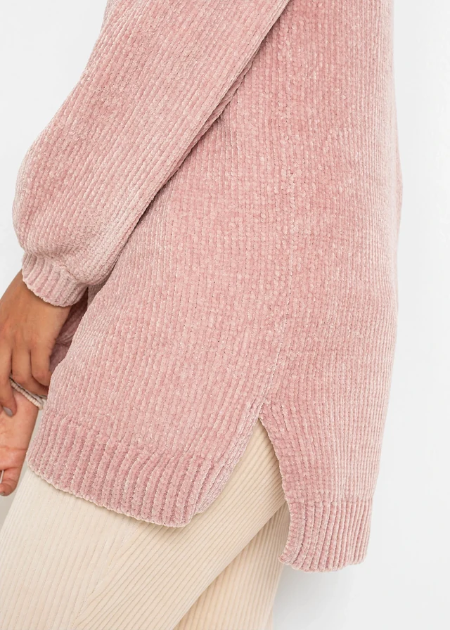 Lange trui van chenille • vintage roze • product-page.page-title-suffix