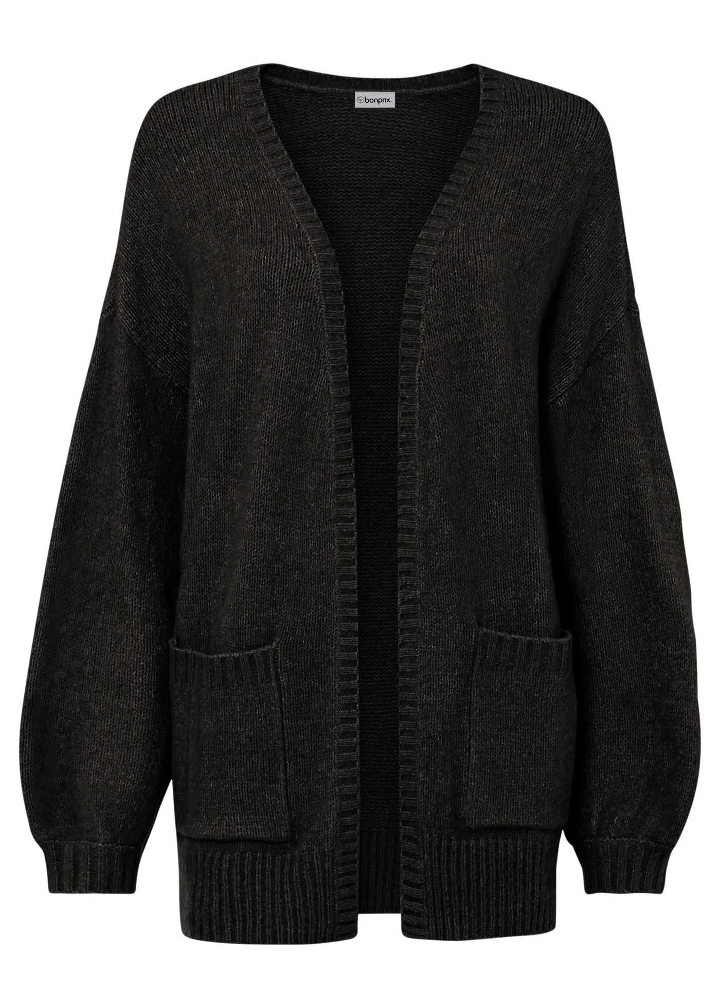 Kardigan oversize • czarny • sklep bonprix