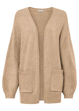 Pletený oversize kabátek • nová béžová melír • bonprix obchod