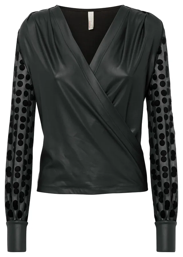 Tričko v koženom vzhľade