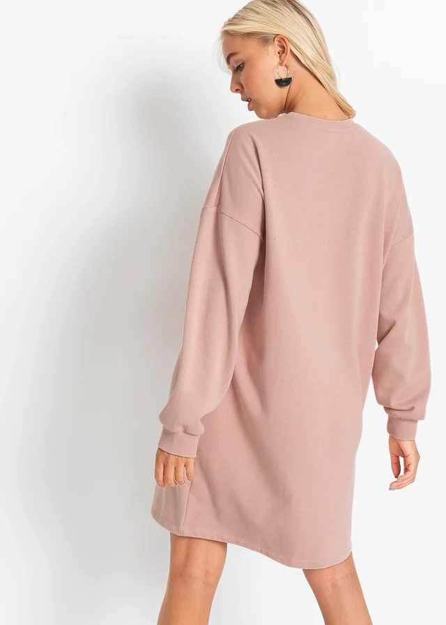 Robe molletonnée oversize, Couleur: rose vintage