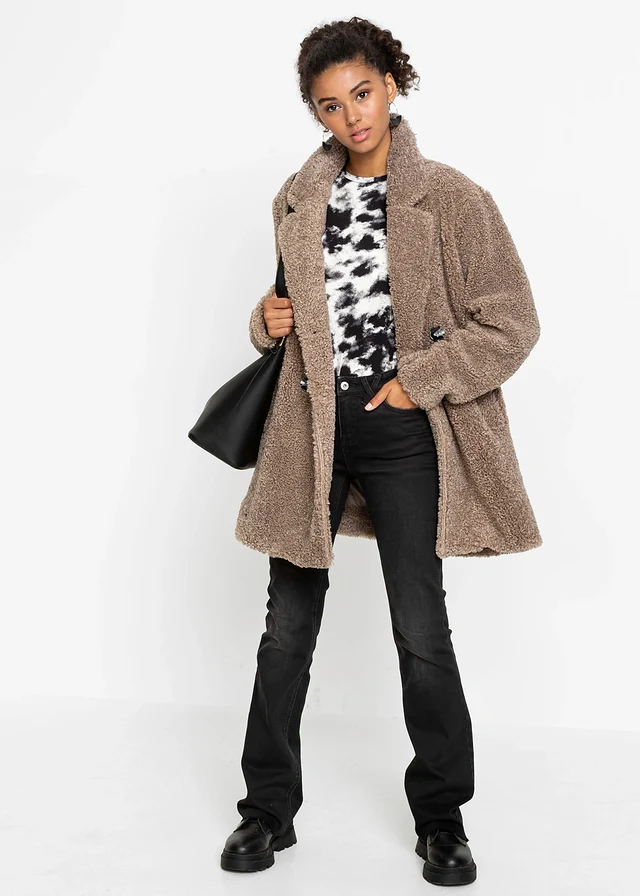 Manteau court, Couleur: taupe