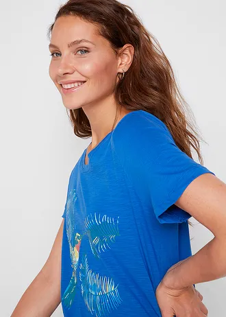 Bavlněné triko s potiskem • azurově modrá s potiskem • bonprix obchod