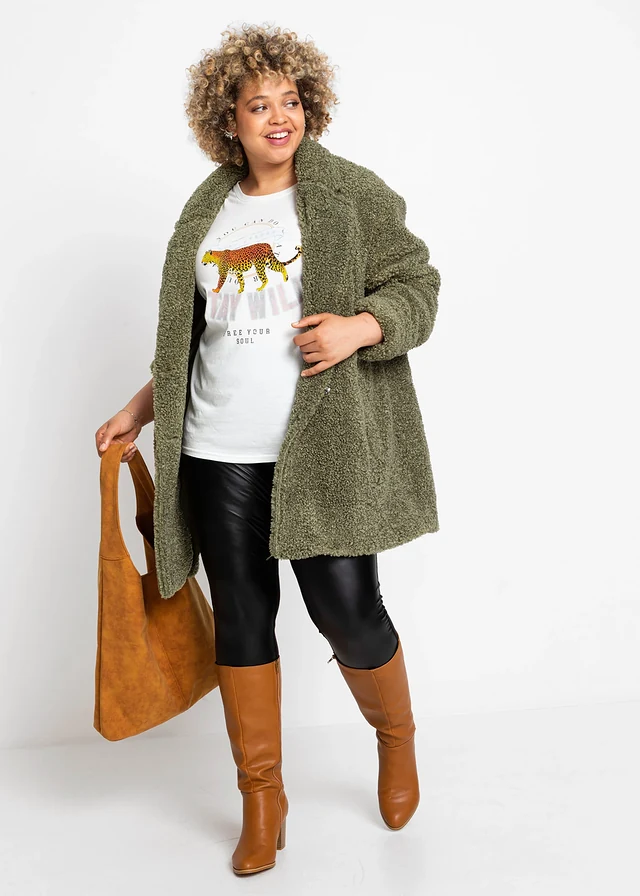 Manteau court, Couleur: olive