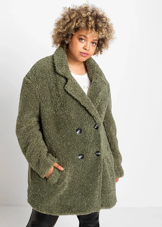 Manteau court, Couleur: olive