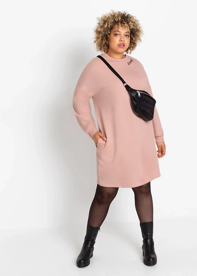 Oversized sweatjurk, Kleur: vintage roze