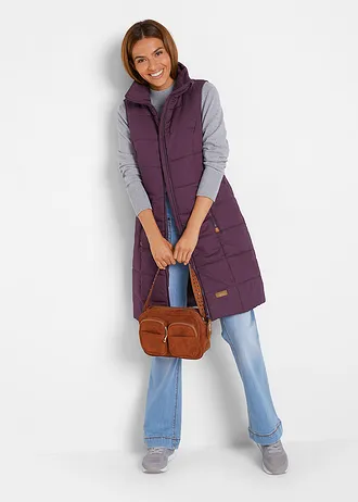 Dlouhá vesta se stojáčkem • bezinková • bonprix obchod