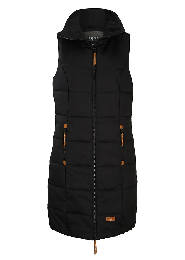 Vestă lungă cu guler înalt