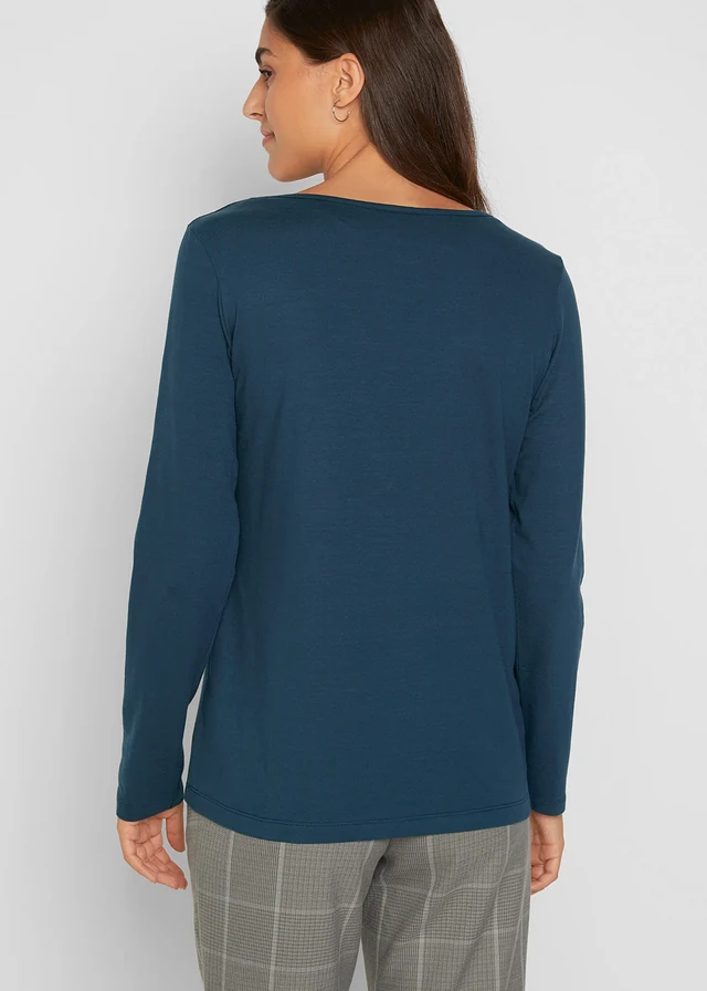 Lot de 2 T-shirts manches longues près du corps • bleu foncé + anthracite chiné • product-page.page-title-suffix