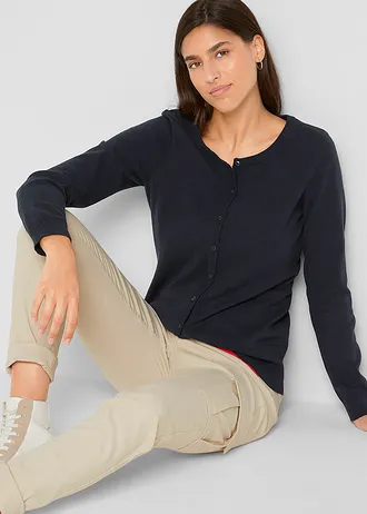 Gilet en fine maille • bleu foncé • Boutique bonprix