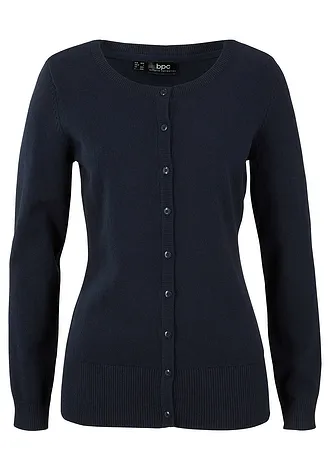 Sweter rozpinany basic z bawełny z recyklingu