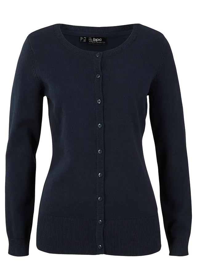 Gilet en fine maille • bleu foncé • Boutique bonprix