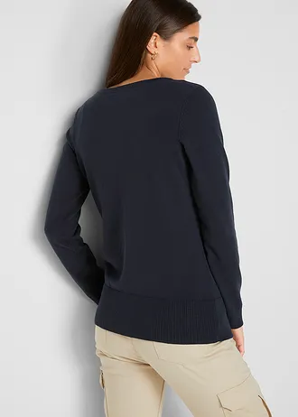 Gilet en fine maille • bleu foncé • Boutique bonprix