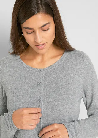 Vest met gerecycled materiaal • grijs mêlee • bonprix online shop