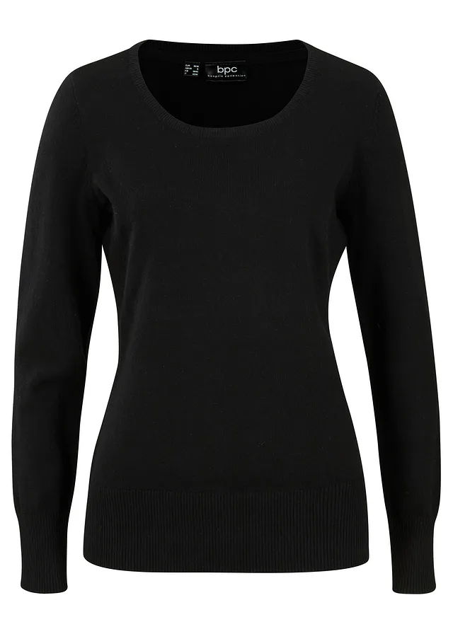 Pull en fine maille • noir • Boutique bonprix