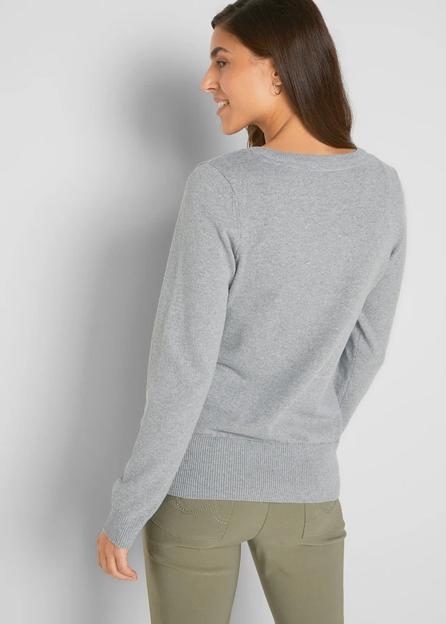 Gilet en fine maille • gris chiné • product-page.page-title-suffix