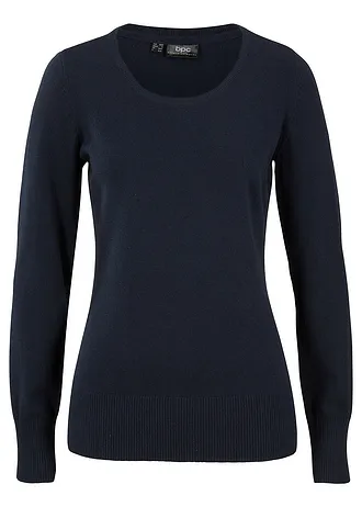 Svetr z jemné pleteniny • tmavě modrá • bonprix obchod