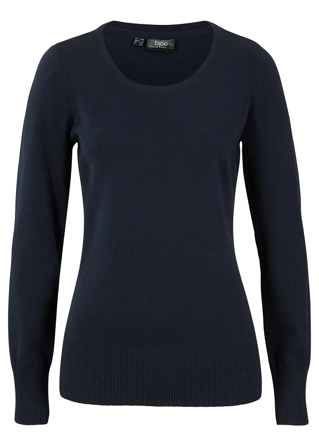 Svetr z jemné pleteniny • tmavě modrá • bonprix obchod