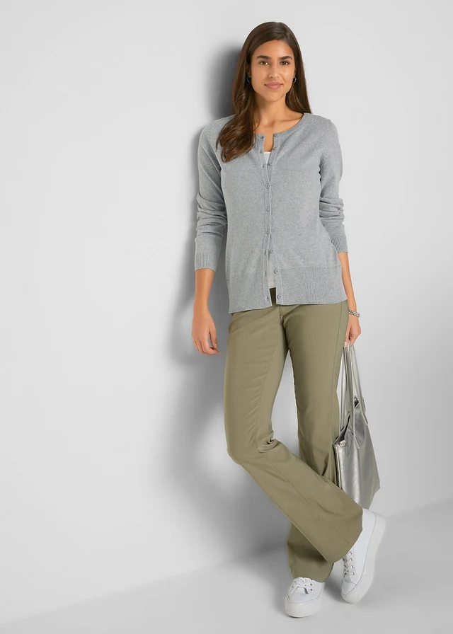 Gilet en fine maille • gris chiné • product-page.page-title-suffix