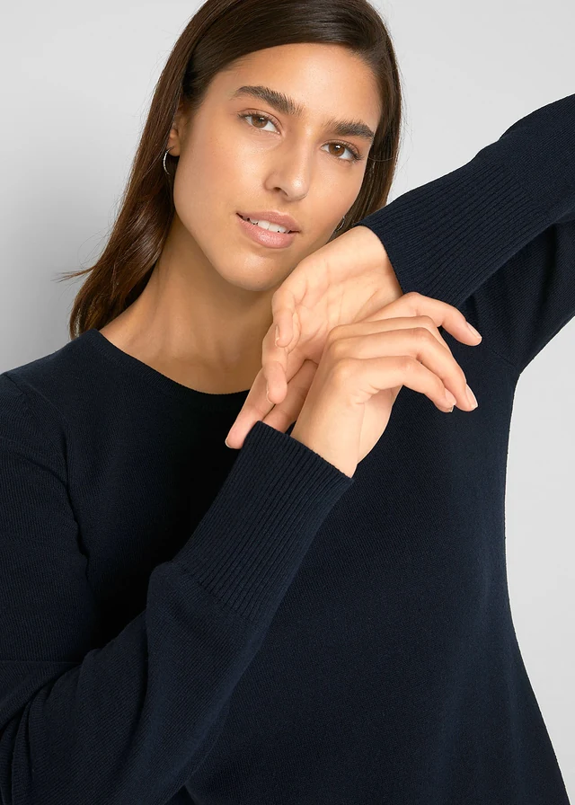Pull en fine maille • bleu foncé • product-page.page-title-suffix