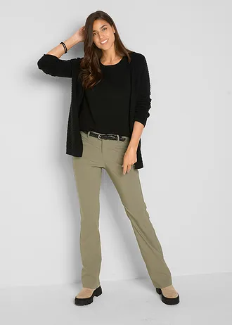 Basic trui met gerecycled materiaal, Kleur: zwart