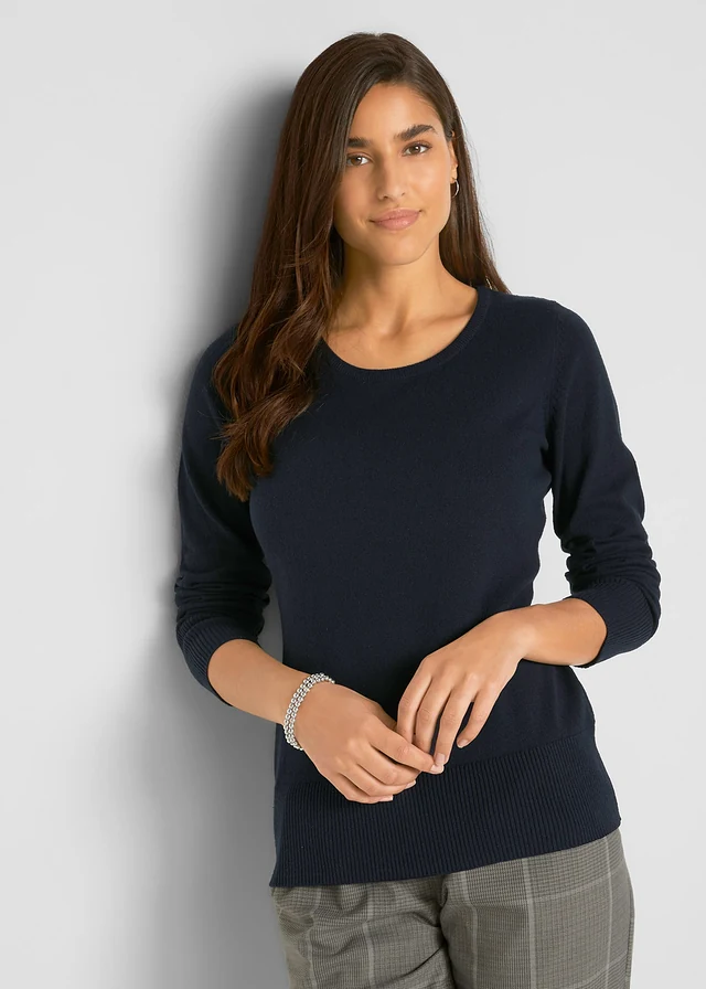 Pull en fine maille • bleu foncé • product-page.page-title-suffix