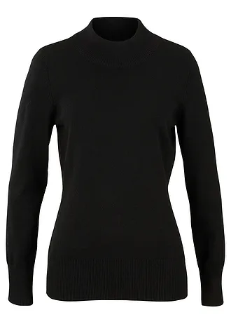 Fijngebreide trui • zwart • bonprix online shop