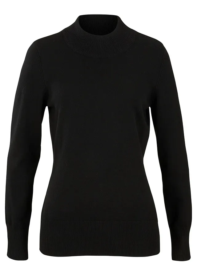 Fijngebreide trui • zwart • bonprix online shop