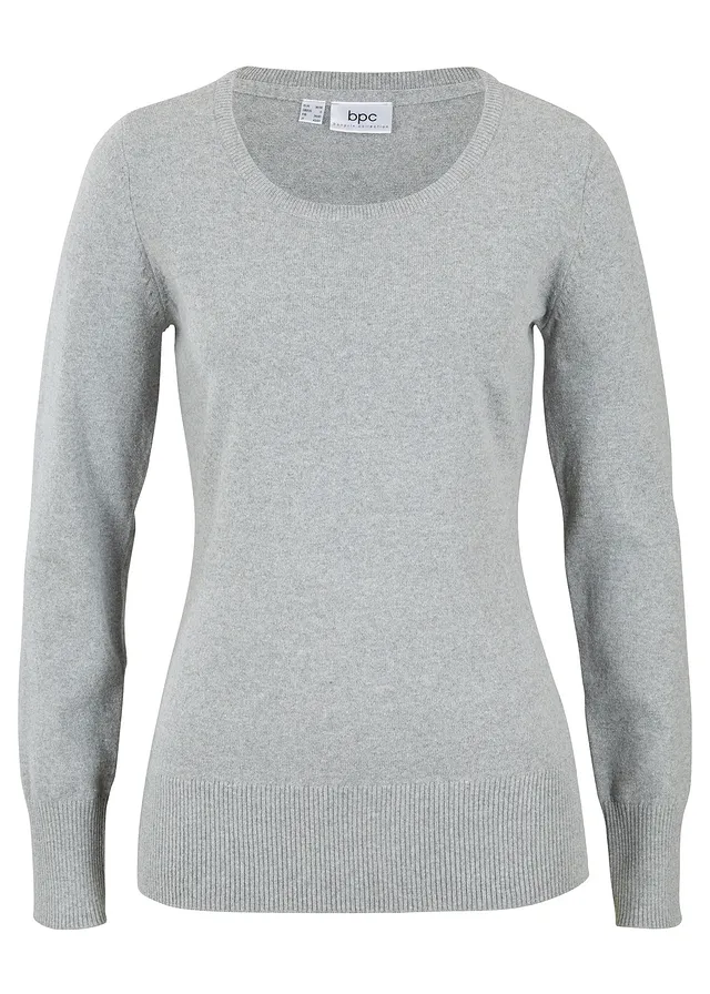 Pull en fine maille • gris • Boutique bonprix
