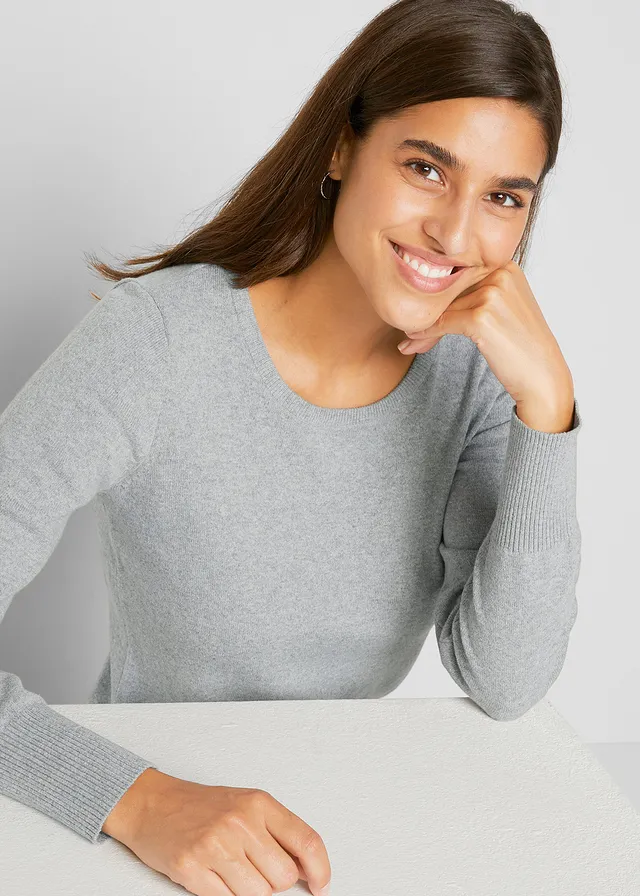 Pull en fine maille • gris • product-page.page-title-suffix