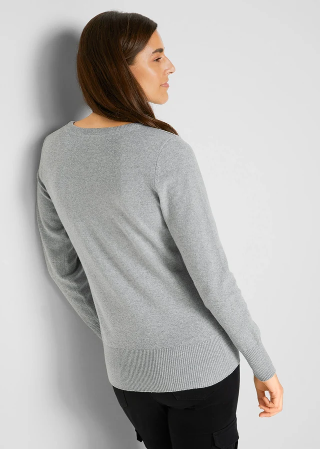 Pull en fine maille • gris • product-page.page-title-suffix