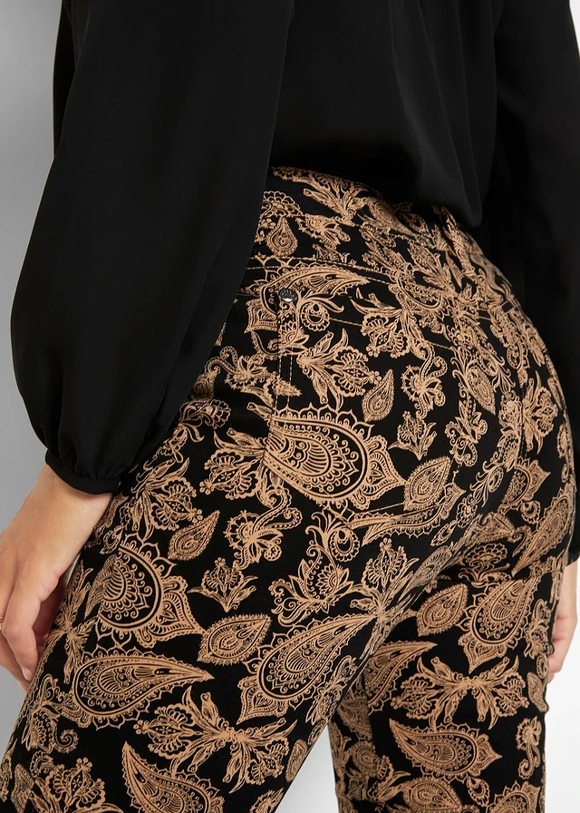 Pantalon extensible imprimé • noir paisley • product-page.page-title-suffix