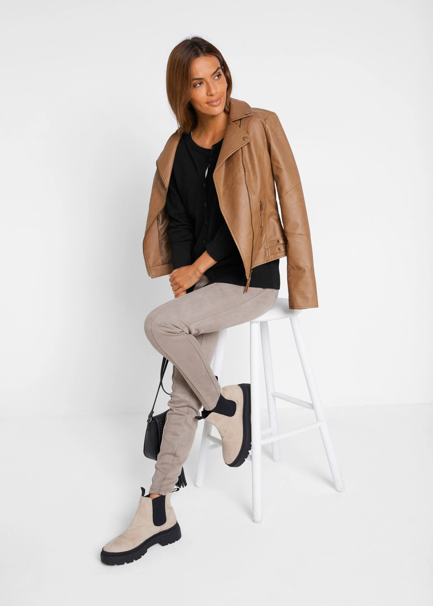 Vest met gerecycled materiaal • zwart • bonprix online shop