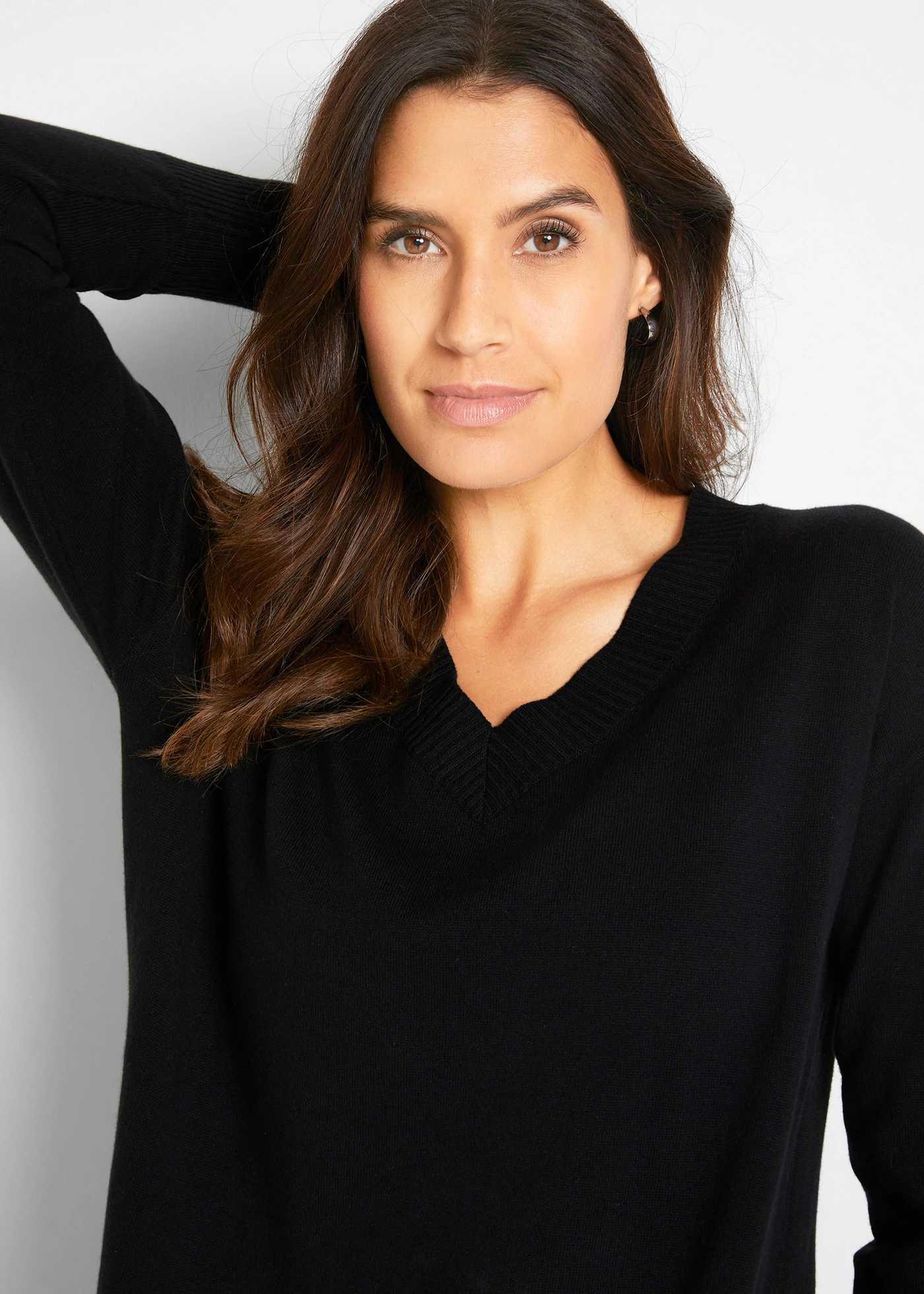 Dlouhý svetr • černá • bonprix obchod