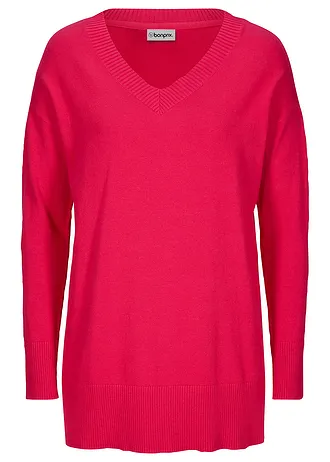 Dlouhý svetr • granátově červená • bonprix obchod