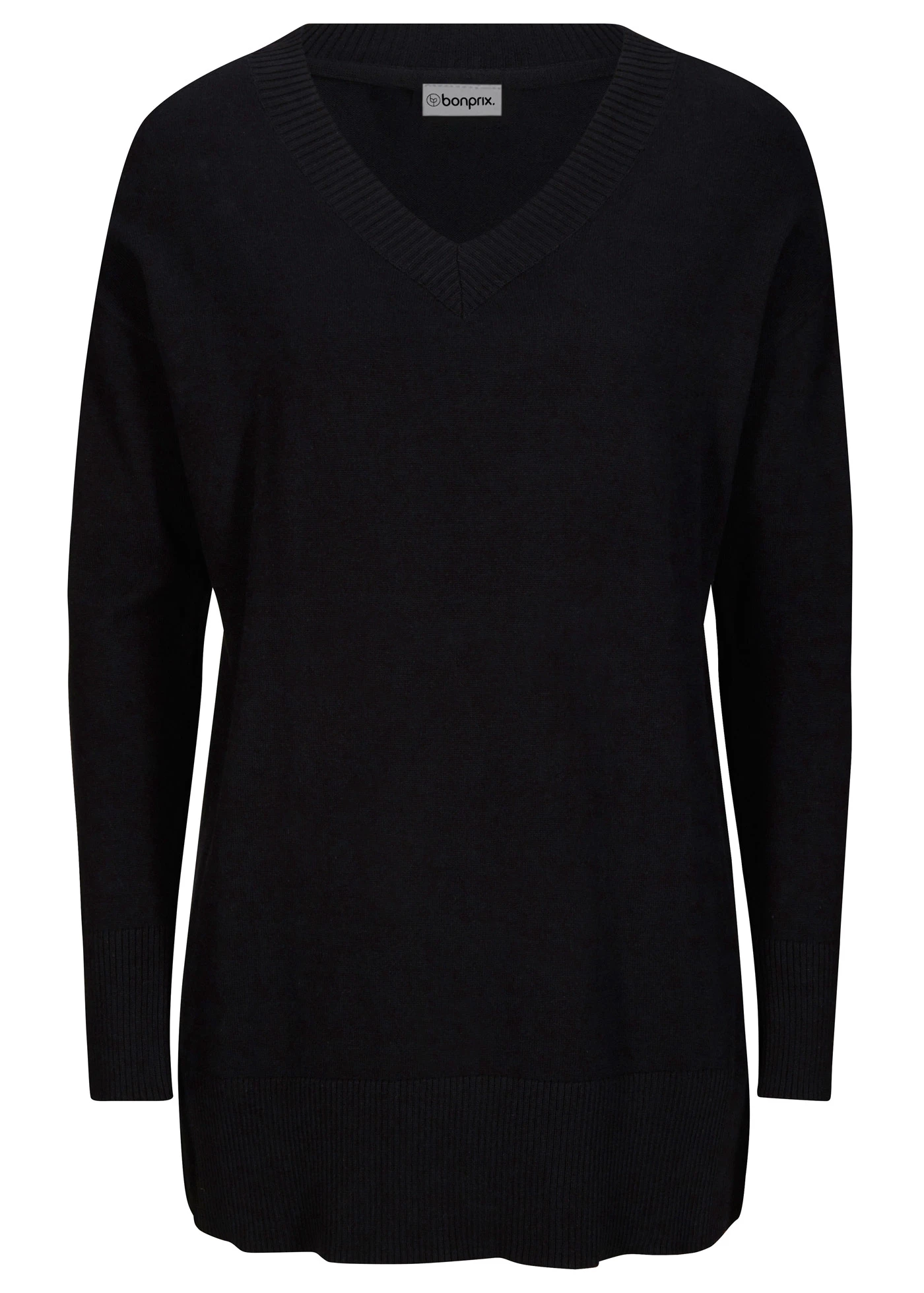 Dlouhý svetr • černá • bonprix obchod