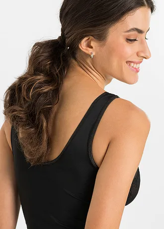 Stahovací top, střední tvarující funkce • černá • bonprix obchod