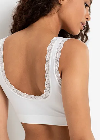 Feel Comfort Seamless Bustier melltartó (2 db-os csomag) • 2x fehér • bonprix áruház