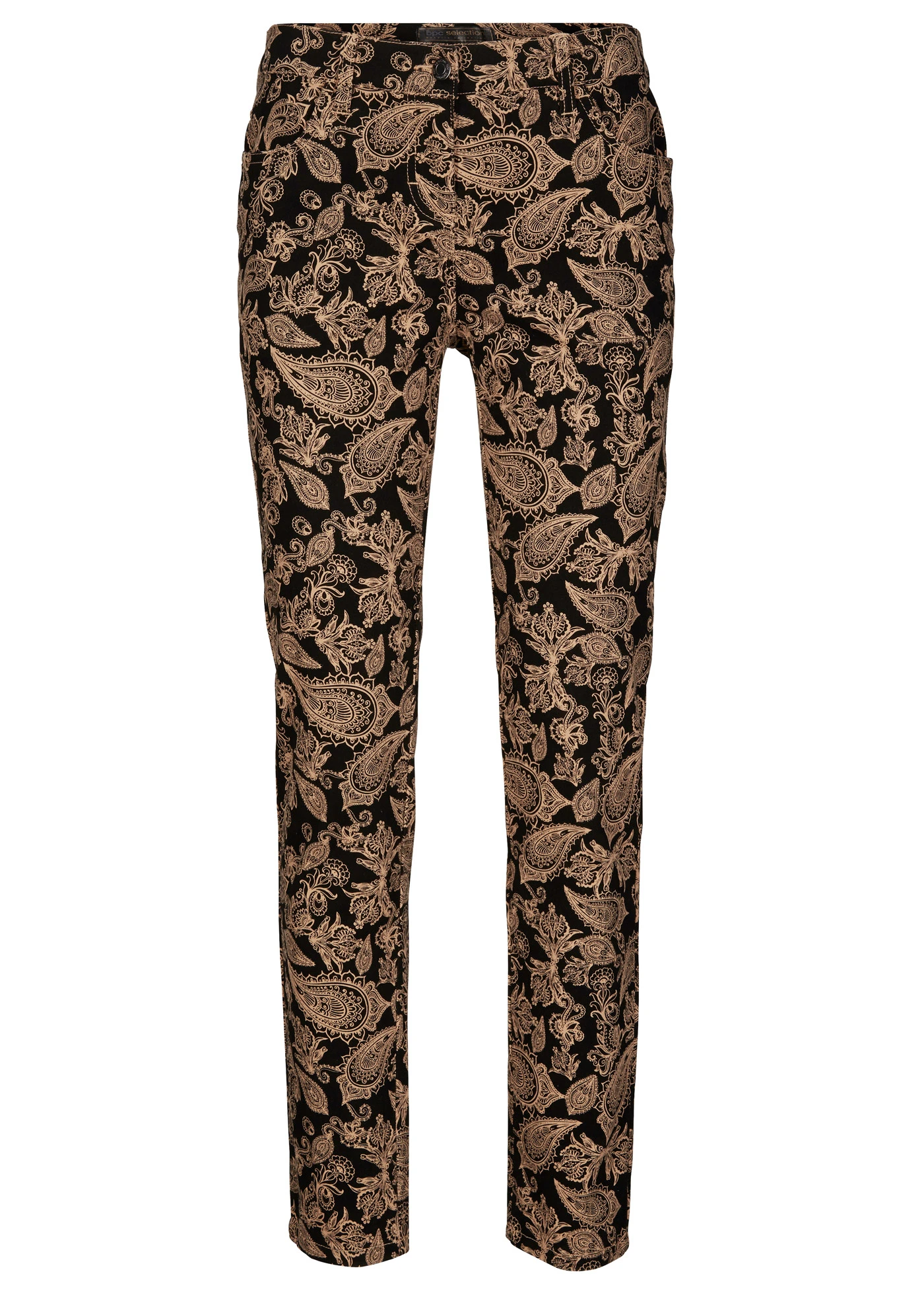Pantaloni stretch cu imprimeu • negru paisley • magazin bonprix