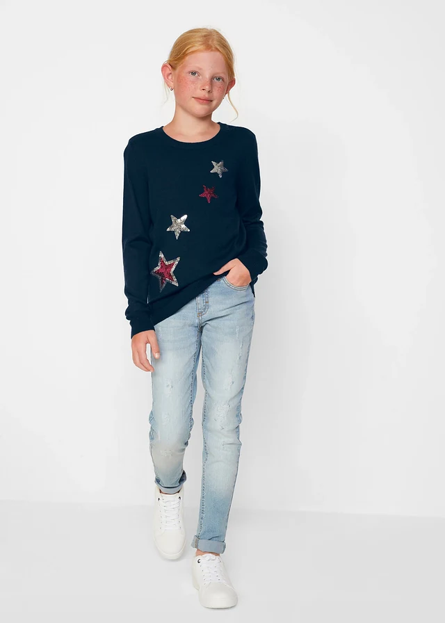 Pull en fine maille à sequins • bleu foncé • product-page.page-title-suffix