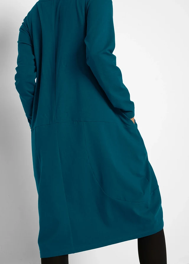 Jersey jurk in O-vorm • blauwpetrol • product-page.page-title-suffix