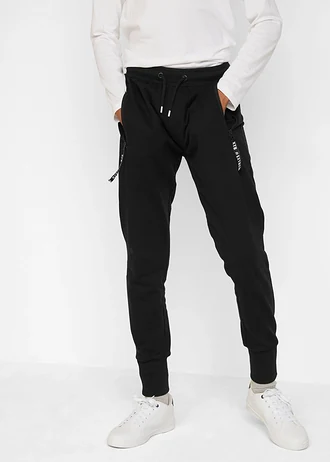 Jogginbroek van zacht biologisch katoen • zwart • bonprix online shop