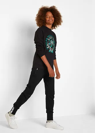Jogginbroek van zacht biologisch katoen • zwart • bonprix online shop
