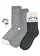 Termo ponožky (3 páry) s organickou bavlnou, barva: šedá melír